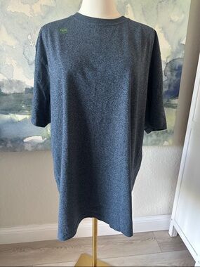 NWT LL Bean Reg L 100% Cotton Men's Heather Navy Crew Neck T‑Shirt